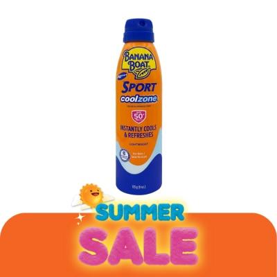 Banana Boat - บานาน่า โบ๊ท สปอร์ต คูลโซน ซันสกรีน คอนทินิวอัส สเปรย์ เอสพีเอฟ50+ พีเอ++++ 170 กรัม