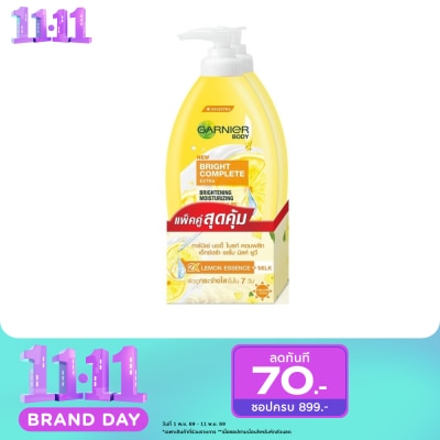 Garnier Body Garnier Body Bright Complete Extra Brightening Repairing Serum Milk 400 Ml. Twin Pack image