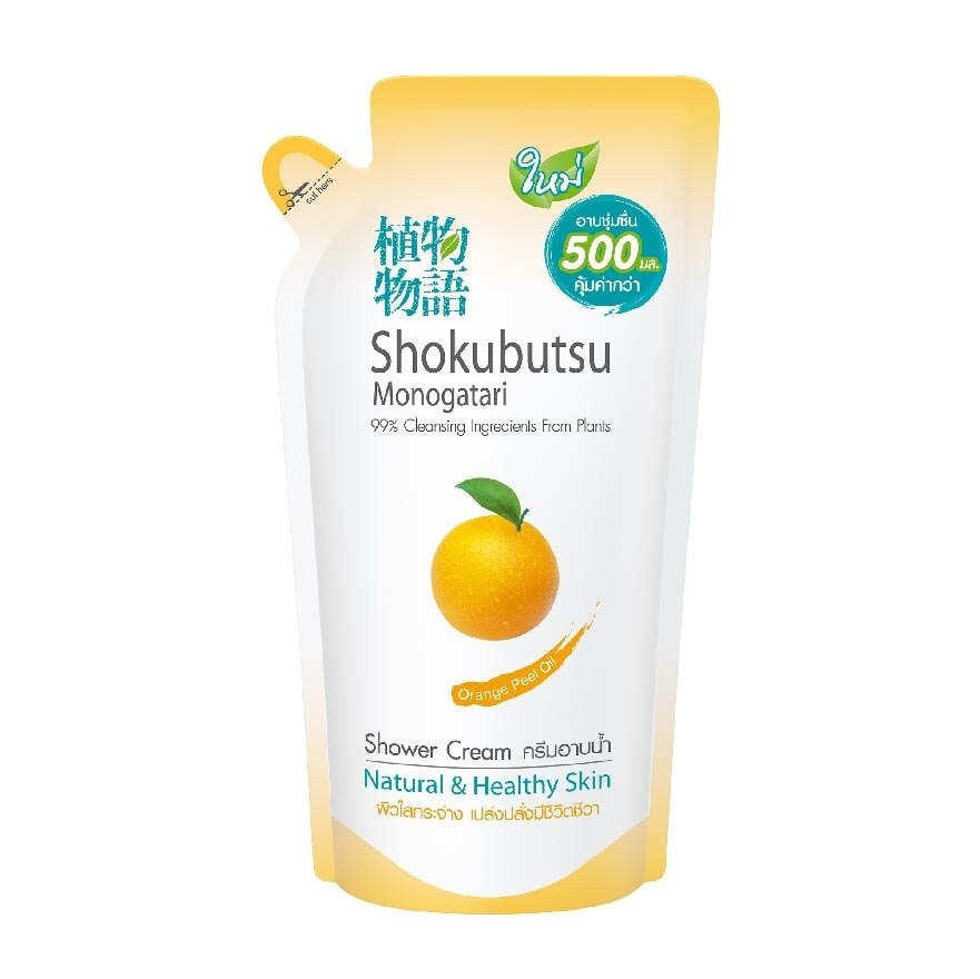 Shokubutsu Monogatari Shower Cream Orange Peel Oil 500 Ml. Refill