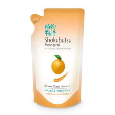 Shokubutsu Shokubutsu Monogatari Shower Cream Orange Peel Oil NaturalHealthy Skin 400Ml.Refill