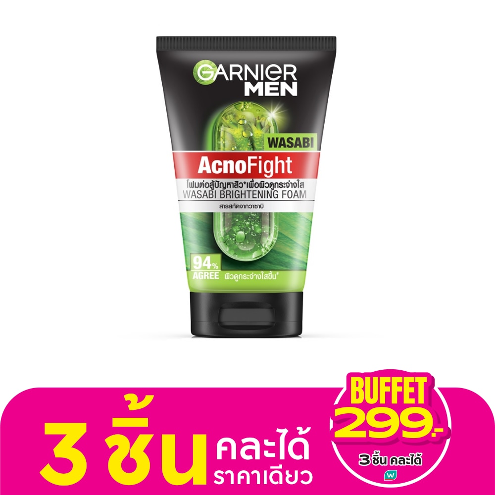 การ์นิเย่ เมน แอคโนไฟท์ วาซาบิ ไบร์ทเทนนิ่ง โฟม 100 มล.