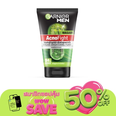 Garnier Men - Garnier Men Foam Acnofight Wasabi Brightening 100 Ml.