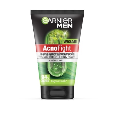 Garnier Men การ์นิเย่ เมน แอคโนไฟท์ วาซาบิ ไบร์ทเทนนิ่ง โฟม 100 มล.