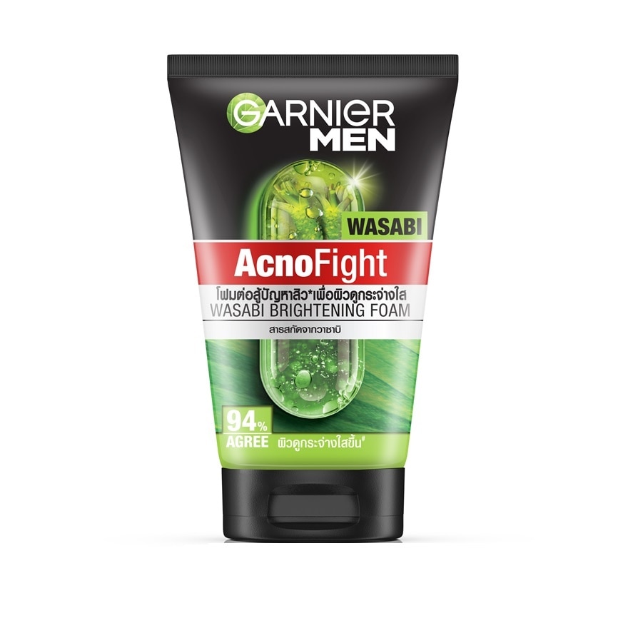 Garnier Men Foam Acnofight Wasabi Brightening 100 Ml.