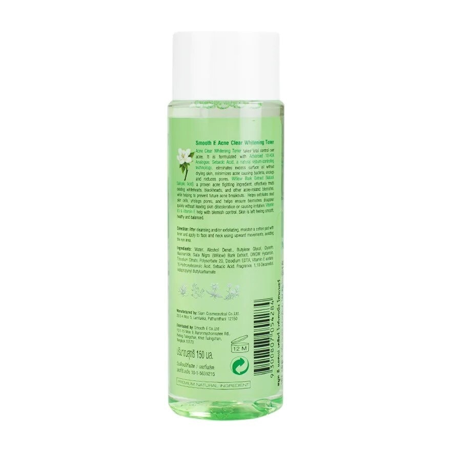 Smooth E Acne Clear Whitening Toner 150 Ml.