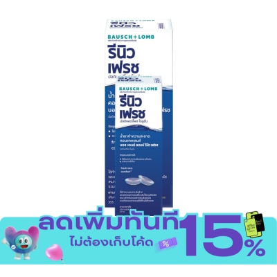 รีนิว น้ำยาล้างคอนแทคเลนส์ Renu fresh รีนิว เฟรช 355 มล.+60 มล. image