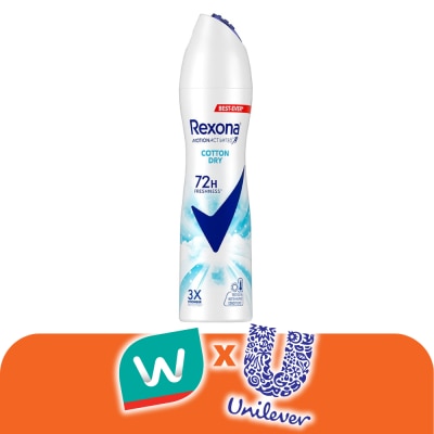 Rexona - Rexona Spray Cotton Dry Antiperspirant 135 Ml. สเปรย์ลดเหงื่อระงับกลิ่นกาย