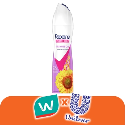 Rexona - เรโซนา สเปรย์ วิตามิน+ไบรท์ ซันฟลาวเวอร์ แคร์ แอนติเพอสไปแรนท์ 135 มล. ระงับกลิ่นกาย