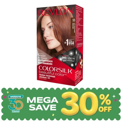 Revlon - เรฟลอน คัลเลอร์ซิลค์ No.55 น้ำตาลประกายทอง image