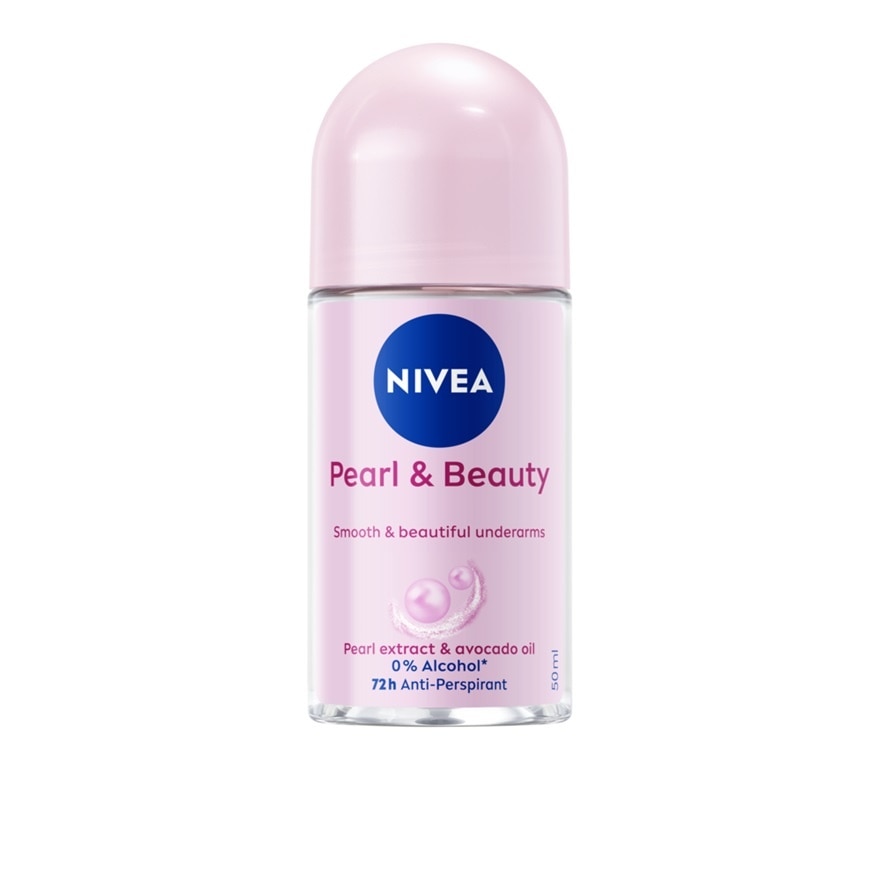 Nivea Roll On Pearl  Beauty 50 Ml. โรลออน ลดเหงื่อ ระงับกลิ่นกาย