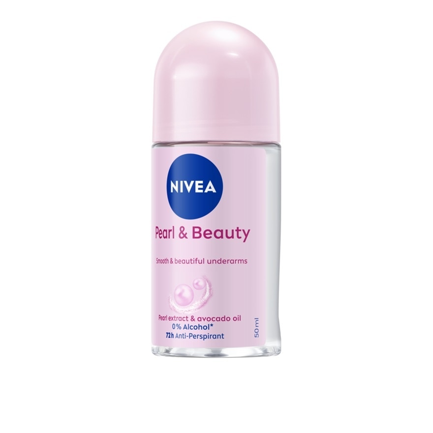 Nivea Roll On Pearl  Beauty 50 Ml. โรลออน ลดเหงื่อ ระงับกลิ่นกาย