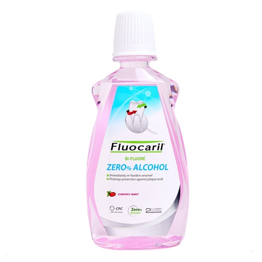 Fluocaril Mouthwash Zero Alcahol Cherry Mint 500 Ml.