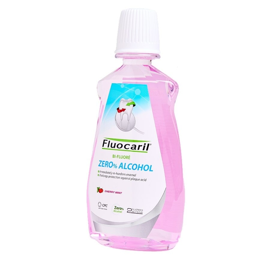 Fluocaril Mouthwash Zero Alcahol Cherry Mint 500 Ml.