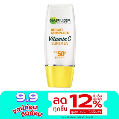 Garnier Garnier Bright Complete Vitamin C Super UV Sunscreen SPF50+ PA++++ Natural 30 Ml.