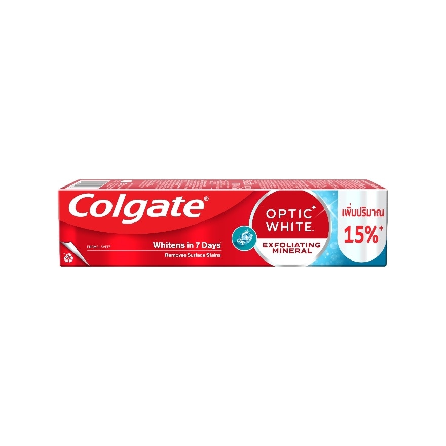 Colgate คอลเกต อ๊อฟติคไวท์ เอ็กซ์โฟลิเอตติ้ง มิเนอรัล 46ก. ยาสีฟันคอลเกตฟันขาว