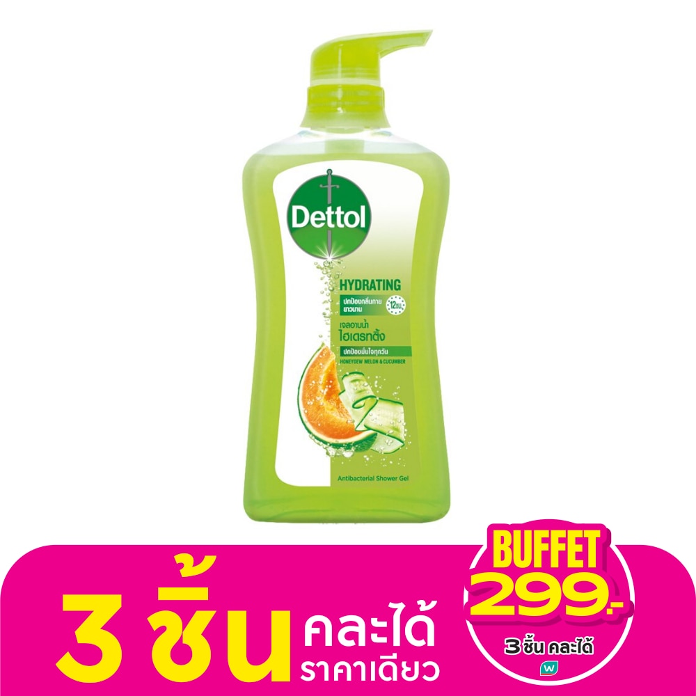เดทตอล เจลอาบน้ำ แอนตี้แบคทีเรีย ไฮเดรทติ้ง 500 กรัม