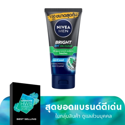 Nivea Nivea Men Bright Oil Clear Face Mud Foam 150 G. โฟมล้างหน้า ผิวมัน สิว ลดสิว