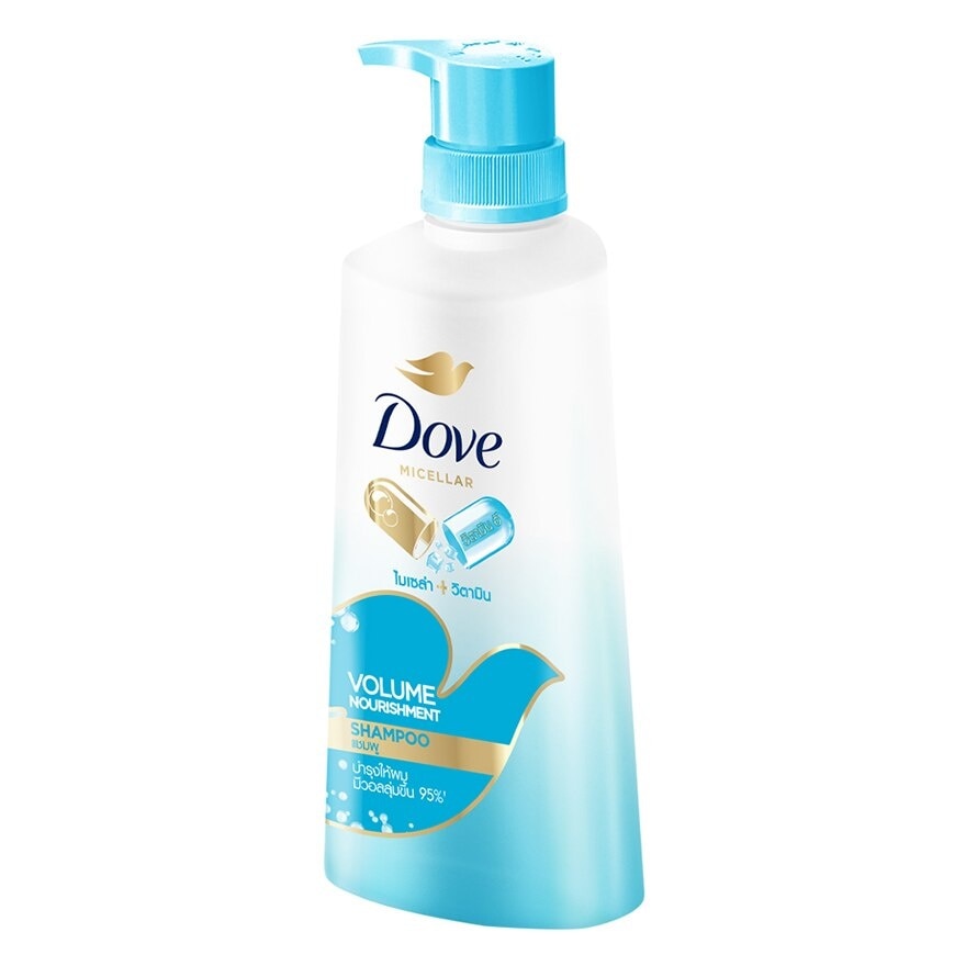 Dove Shampoo Micellar Vitamin Volume Nourishment 430 Ml. แชมพู ผมมีวอลลุ่ม