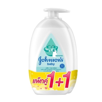 Johnson - จอห์นสัน เบบี้ โลชั่น มิลค์ แอนด์ ไรซ์ 500 มล.แพ็กคู่