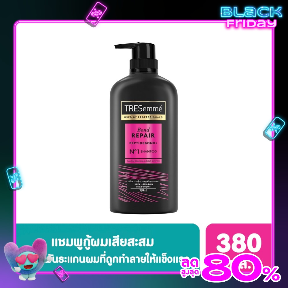TRESemme Shampoo Bond Repair 380 Ml. ยาสระผม แข็งแรง ลดผมขาดหลุดร่วง