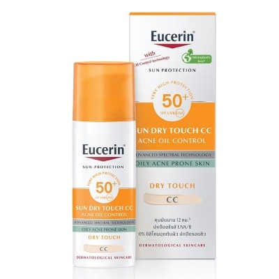 Eucerin ยูเซอริน ซัน ซีซี ครีม SPF50+ PA++++ 50 มล. สูตรสำหรับผิวเป็นสิวง่าย