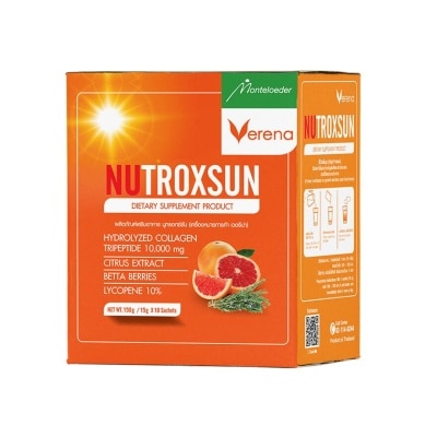 Verena คอลลาเจนแบบชง Verena Nutroxsun Collagen เวอรีน่า นูทรอกซ์ซัน คอลลาเจน 10 ซอง