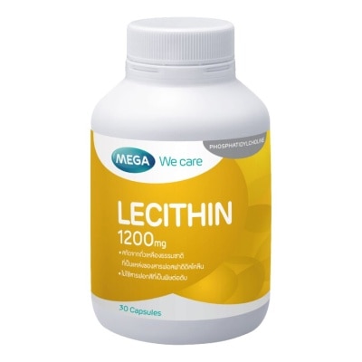 Mega เมก้า วี แคร์ เลซิติน Mega We Care Lecithin 1200 มิลลิกรัม 30 แคปซูล