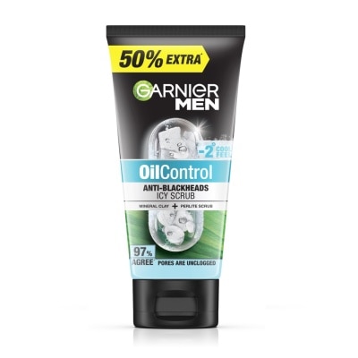 Garnier Men การ์นิเย่ เมน สครับ ออยคอนโทรล แอนตี้-แบล็คเฮด ไอซี่ 150 มล.