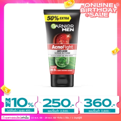 Garnier Men Garnier Men Acnofight Anti-Acne Scrub In Foam 150 Ml.