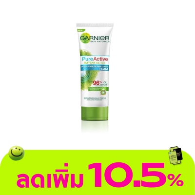 Garnier - การ์นิเย่ เพียว แอคทีฟ มัทฉะ ดีท็อกซ์ โพลูชั่น แอนด์ ออยล์ ดีพ คลีน โฟม 100 มล.