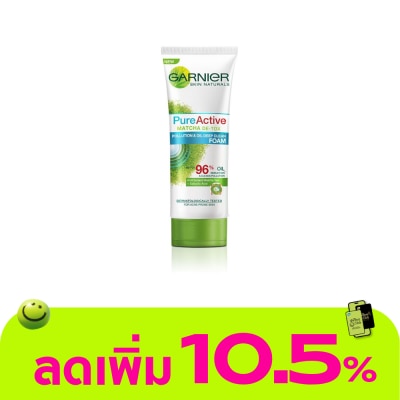 Garnier - Garnier Pure Active Matcha De-Tox Pullution  Oil Deep Clean Foam 100 Ml.