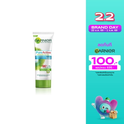 Garnier Garnier Pure Active Matcha De-Tox Pullution  Oil Deep Clean Foam 100 Ml.