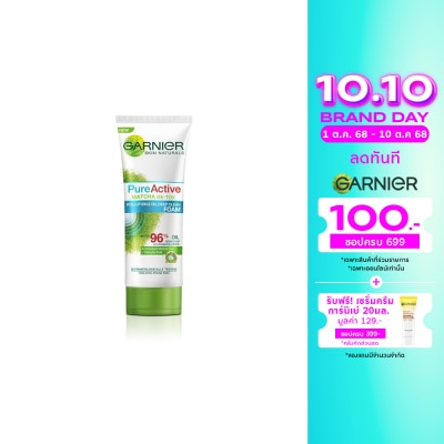 Garnier Garnier Pure Active Matcha De-Tox Pullution  Oil Deep Clean Foam 100 Ml.