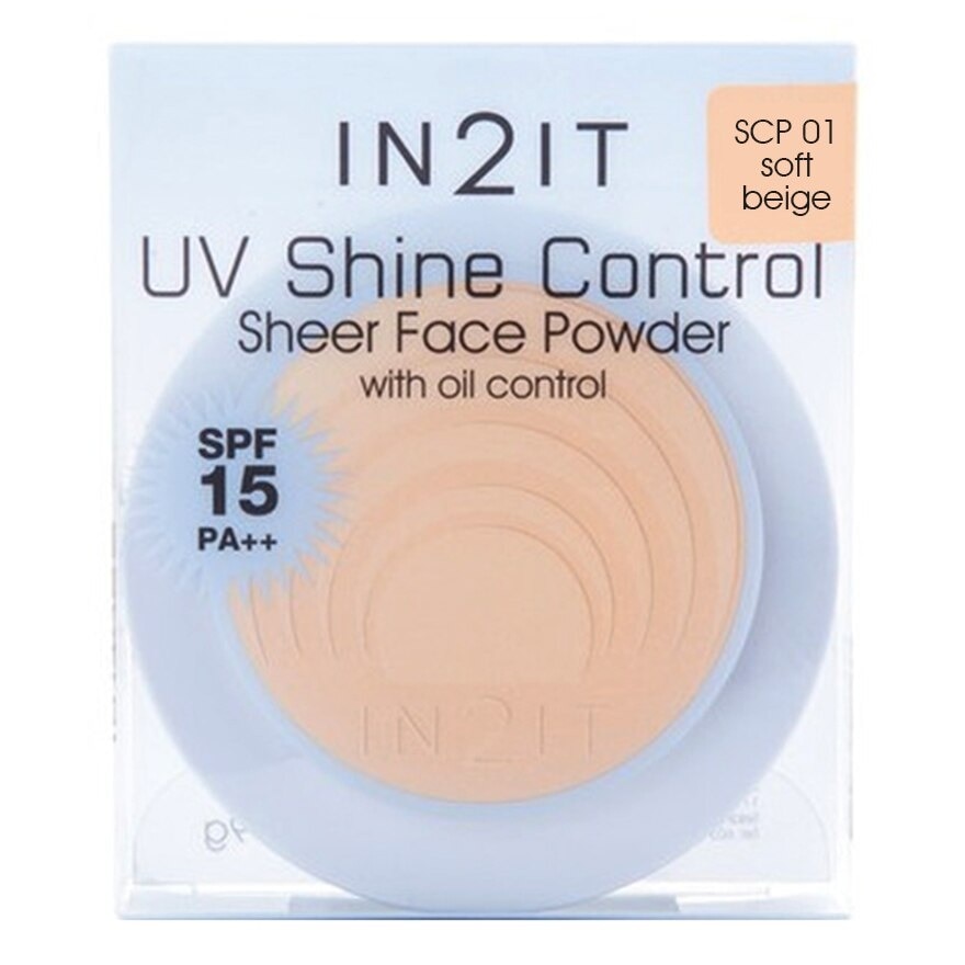 In2It UV Shine Control Sheer Face Powder Oil Control SPF15PA++ 9g. 01 Soft Beige