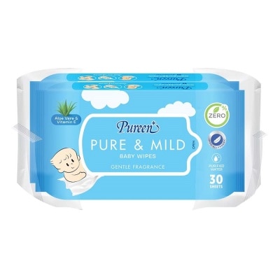 Pureen Pureen Baby Wipes Pure  Mild 30 Sheets Twin Pack