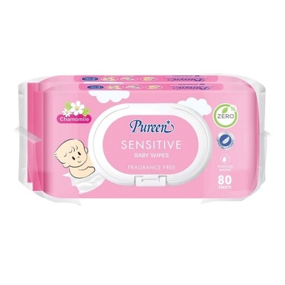 Pureen Pureen Baby Wipes Sensitive 80s Twin Pack