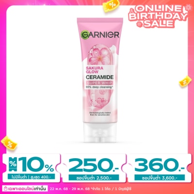 Garnier Garnier Sakura Glow Ceramide Super Whip 100 Ml.