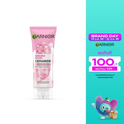 Garnier การ์นิเย่ ซากุระ โกลว์ เซราไมด์ ซูเปอร์ วิป 100 มล.