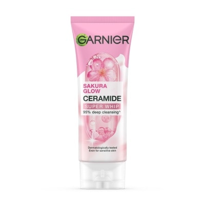 Garnier การ์นิเย่ ซากุระ โกลว์ เซราไมด์ ซูเปอร์ วิป 100 มล.