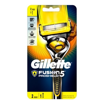 Gillette ยิลเลตต์ ฟิวชั่นไฟว์ โปรชิลด์ ใบมีดโกน พร้อมด้าม