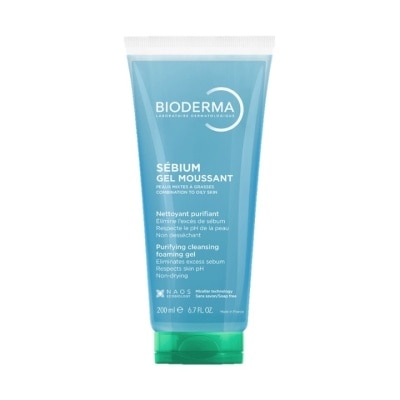 Bioderma - ไบโอเดอร์มา ซีเบี่ยม เจล มูซอง 200 มล. เจลล้างหน้าสำหรับผิวผสม-ผิวมัน