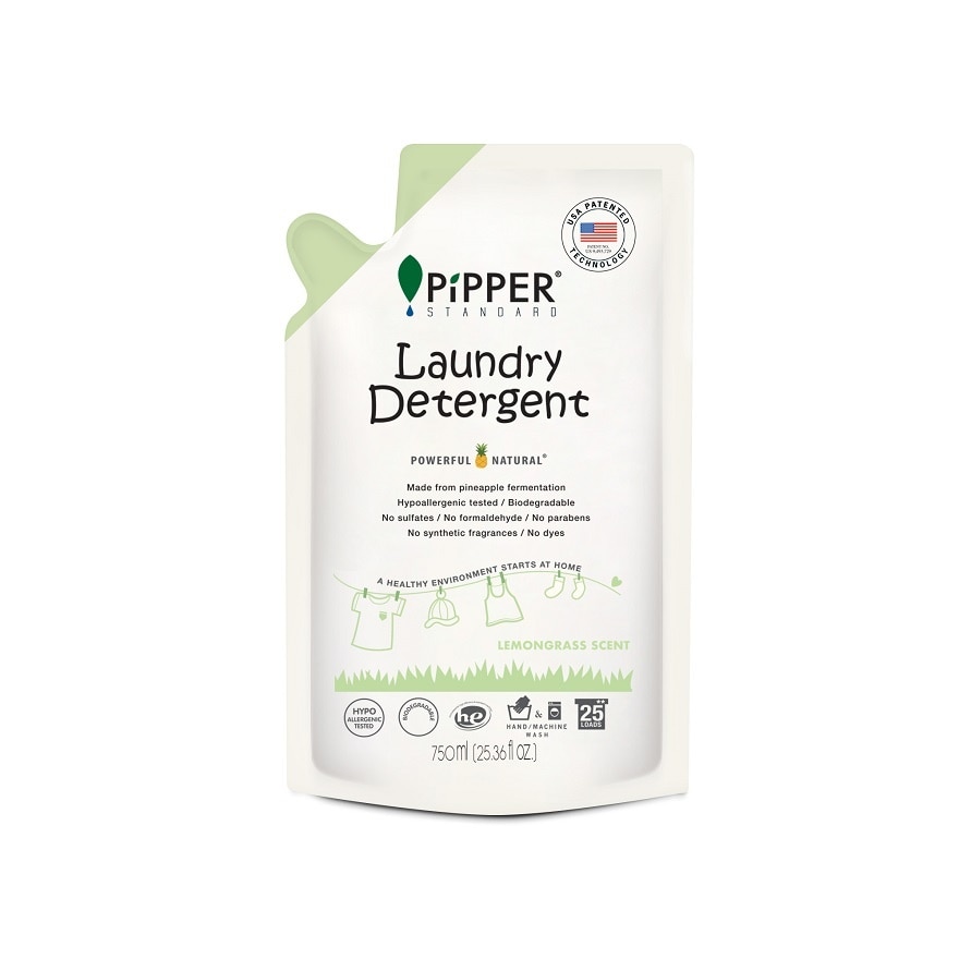 Pipper Pipper Standard Laundry Detergent Lemongrass Scent Refill 750 Ml.