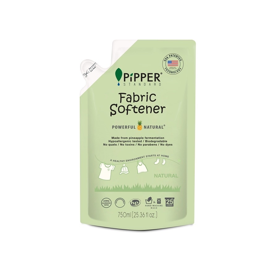 Pipper Pipper Standard Fabric Softener Natural Natural Scent Refill 750 Ml.