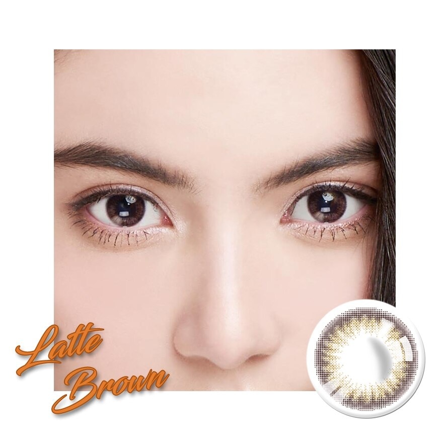 Lollipop On Style Latte Brown Contact Lens Monthly Power -00.50 (2 pieces)