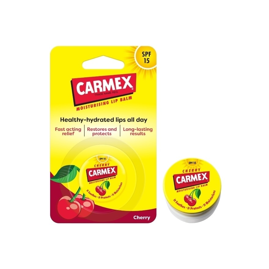 Carmax Moisturising Lip Balm Cherry SPF15 7.5 G. (Jar)