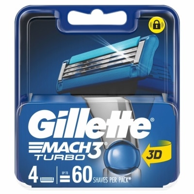 Gillette ยิลเลตต์ มัคทรี เทอร์โบ ใบมีดโกน 4 ชิ้น