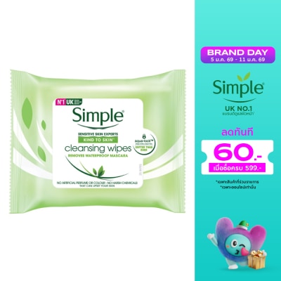 Simple Simple Cleansing Facial Wipes 25's