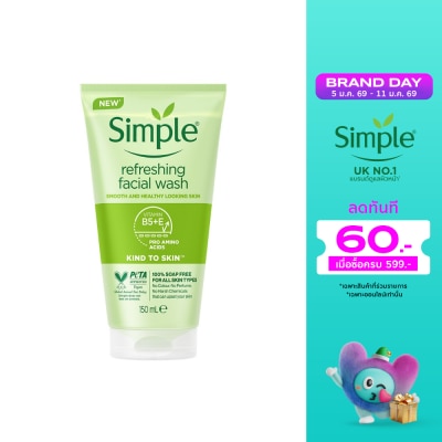 Simple Simple Kind To Skin Refreshing Facial Gel Wash 150 Ml. เจลล้างหน้า