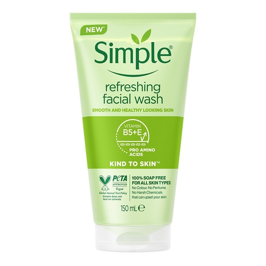 Simple Kind To Skin Refreshing Facial Gel Wash 150 Ml. เจลล้างหน้า