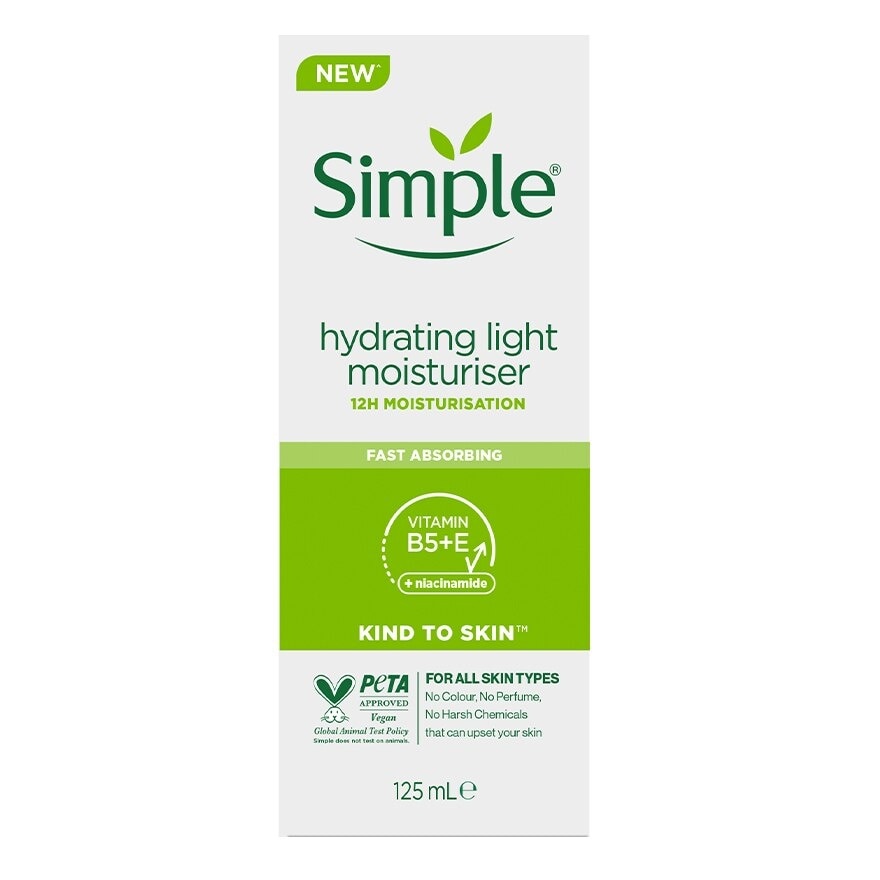 Simple Kind To Skin Hydrating Light Moisturiser 125 Ml.